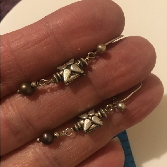 Vintage Sterling Silver Earrings- Set Of 2 - Picture 6 of 10